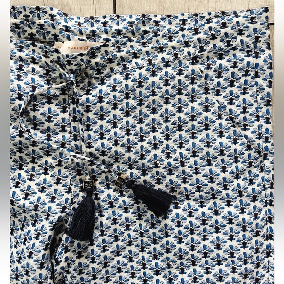 Tory Burch Linen Baja blue  Pants - Picture 8 of 10